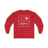 "I Love Dolphins" Long Sleeve Tee