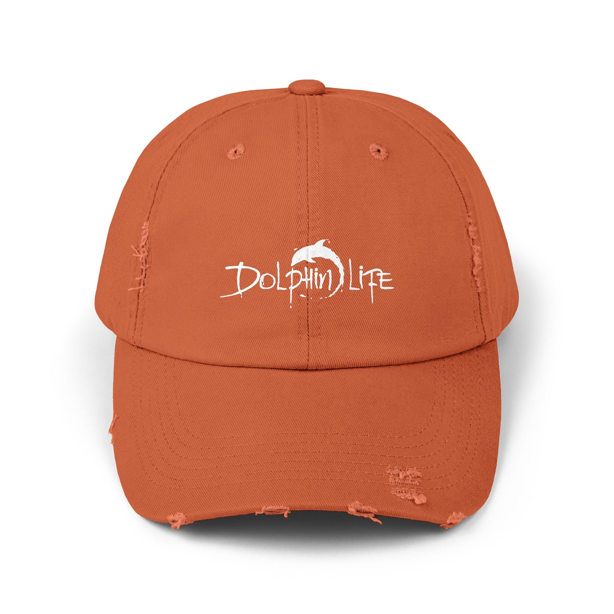 Dolphin Life Logo Distressed Cap