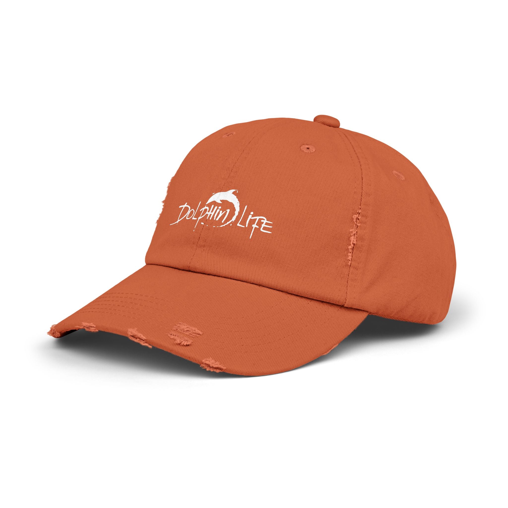 Dolphin Life Logo Distressed Cap