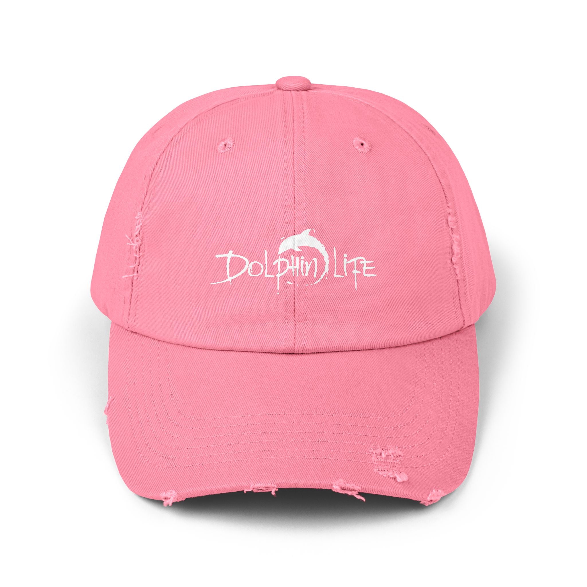 Dolphin Life Logo Distressed Cap